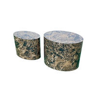 Combinaison d'autocollants 3D P2 MDF haut de gamme de luxe léger Ensemble de table basse Meubles d'art créatif pour le salon