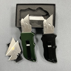 Couteau utilitaire <span class=keywords><strong>professionnel</strong></span> à lame <span class=keywords><strong>rétractable</strong></span> SK5, manche en aluminium, couteau pliant remplaçable, multifonction, EDC, coupe-boîte de poche - Product Image 2