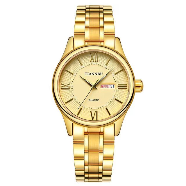 Stainless Steel Gold IP Plating Watch for Women