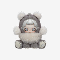 Authentique POP MART SKULLPANDA Punk Panda Figurine en Peluche Assise Modèle d'Exposition Ornement pour les Fans