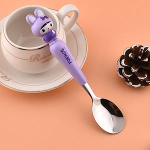 Vente en gros de couverts pour enfants ensemble cuillère fourchette couverts en forme d'animal de dessin animé pour la rentrée des classes - Product Image 6