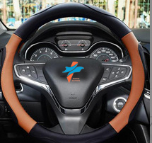 Housse de <span class=keywords><strong>volant</strong></span> de voiture en cuir PU quatre saisons de qualité supérieure avec manchon de poignée en caoutchouc de couleur unique sans motif - Product Image 3