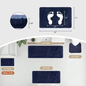 Tapis de bain ultra doux de haute qualité, 1 pièce, épais, antidérapant, confortable, avec propriétés anti-décoloration - Product Image 2