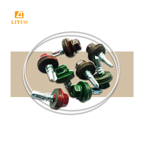 สกรูเจาะยึดหลังคาหัวหกเหลี่ยมเคลือบสังกะสีจากจีน พร้อมแหวนรอง EPDM - Product Image 6