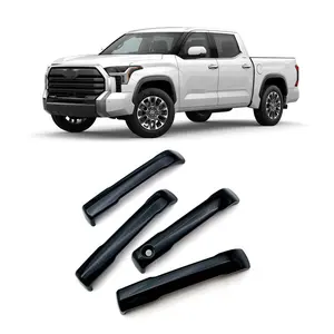 WZXD Car Door Handles Protector Cover Sticker ABS Gloss Black Accessories For Toyota Tundra 2022
