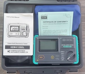 Medidor de Resistencia de Tierra Kyoritsu 4105DL-H de Japón, Digital 0-2000, 2 Cables, 3 Métodos, Alimentado por Batería - Product Image 6