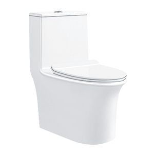 Inodoro Moderno <span class=keywords><strong>de</strong></span> Cerámica Alargado para Hotel, Blanco, <span class=keywords><strong>de</strong></span> Una Pieza, con Asiento y Taza para Baños <span class=keywords><strong>de</strong></span> Lujo - Product Image 1