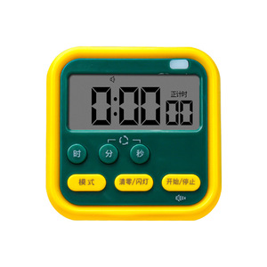 Temporizador de cocina electrónico con pantalla LCD, cuenta regresiva de 60 minutos, cronógrafo con alarma, forma cuadrada, fácil de operar, para estudiantes y cocina - Product Image 1