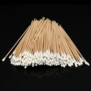 6 Inch Large Head Gun Cleaning Cotton Swabs 20mm Head Length PP Stick Hospital