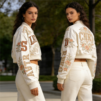 Veste de baseball personnalisée pour femme, en cuir véritable, avec patch brodé, veste de moto, veste de course