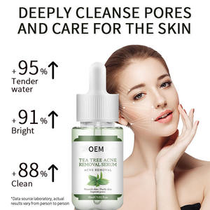 Sérum de soin de la peau de marque privée arbre à thé traitement de l'acné sérum <span class=keywords><strong>pour</strong></span> le visage réparation des boutons avec élimination des points noirs propriétés hydratantes - Product Image 3