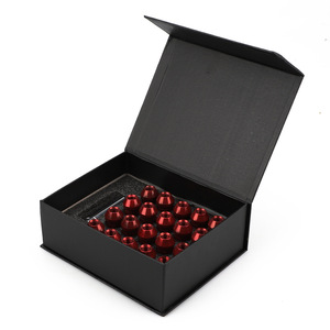 Lug Nuts M12x1.25 50mm 19mm <b>Flats</b> 7075 Aluminum Alloy Red For Wheel Replacement - Product Image 1