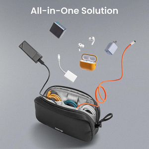 Organizador de Electrónicos, Bolsa de Viaje Resistente al Agua para Artículos Esenciales, Cables de Teléfono, Airpods, Memoria USB, Artículos Diarios - Product Image 2