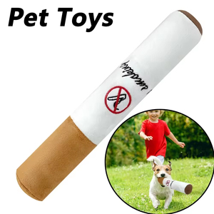 Kinghon <b>Plush</b> Dog Chewing Toy-No Smoking Cigarette Design Squeaky & Durable Interactive Movement Toy 33x6x6cm - Product Image 2