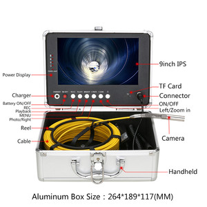 Caméra d'<span class=keywords><strong>inspection</strong></span> <span class=keywords><strong>de</strong></span> tuyau 20M 13MM 720P 9 "écran 16GB TF carte 6PCS While Light Video Endoscope <span class=keywords><strong>Camera</strong></span> 90 ° Sewer <span class=keywords><strong>Camera</strong></span> - Product Image 3