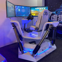 Vente flash - Simulateur de conduite de voiture en réalité virtuelle - VR - 6DOF - 3 écrans HD - Simulateur de course automobile VR pour PS4