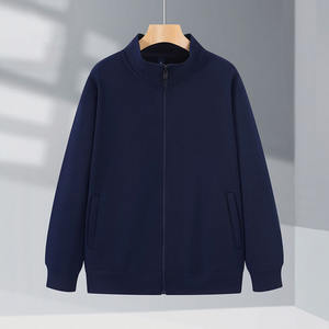 Sweatshirts unisexes à manches longues avec fermeture éclair complète pull court avec poches polaire quart fermeture éclair col montant tenues d'automne vêtements - Product Image 3