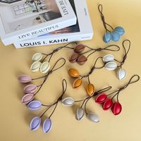 Meerdere kleuren PU lederen fruitzaadjes hanger met olieverf & met lang koord handgemaakte tas mode hanger hangende decoratie