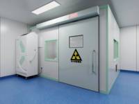 Porte de protection radiologique médicale avec revêtement au plomb, structure hermétique et fenêtre en verre pour salles d'imagerie