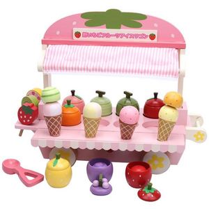 Cadeau d'anniversaire éducatif, camion de crème glacée en bois et plastique ABS, jouets de cuisine pour enfants de plus de 3 ans, 40x24x23cm - Product Image 5