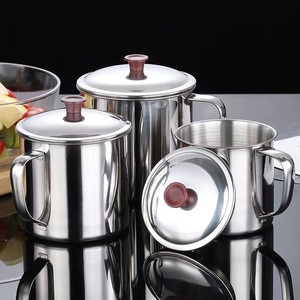 Stainless Steel Mugs With Lids 7cm 8cm 9cm 10cm 11cm 12cm Polished <b>Tea</b> <b>Infuser</b> For School Cafeteria Hotel Use - Product Image 3
