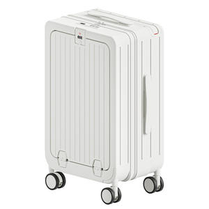 Maleta de Mano Saikit de 20 Pulgadas, Diseño de Rayas Blancas Nubes, Ruedas Giratorias, Viajes de Ocio, Unisex - Product Image 3