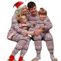 Nouveaux ensembles de pyjamas de Noël 2026 pour parents et enfants - Ensembles de vêtements de détente en polyester imprimé de style européen et américain