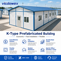 VICDOWEX Maison préfabriquée contemporaine de type T personnalisée pour camp de construction, bureau et logement des travailleurs