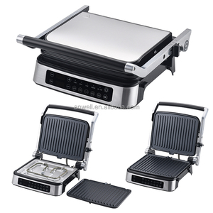 Anwell 2000W Parrilla Eléctrica Inteligente Digital Desmontable sin Humo para Interiores, Plancha Panini, Electrodoméstico de Cocina - Product Image 1