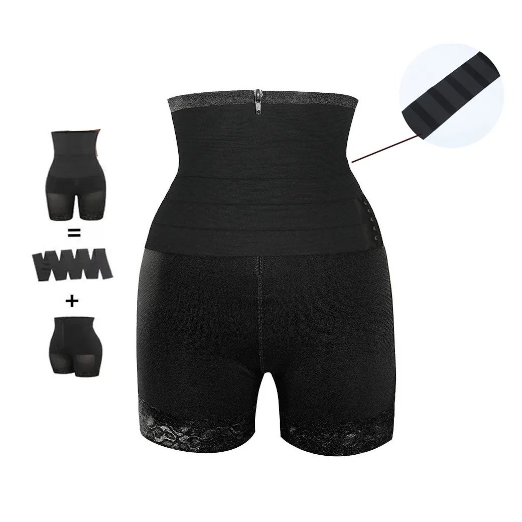 Corsé adelgazante de entrenamiento para mujer, ropa interior de alta calidad, recortador de cintura, corsé protector desmontable, cinturón 2 en 1