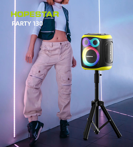 Altavoces Hopestar Party130, Reproductor <span class=keywords><strong>MP3</strong></span> de 120W de Alta Potencia, Luz Rítmica RGB, Micrófono Inalámbrico Portátil - Product Image 5