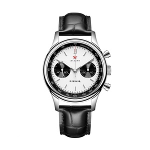 Red Star Panda Mens 1963 Chronograph Mechanical <b>Wristwatch</b> St1901 Movement Gooseneck 40mm Luminous Sapphire Pilot Watch - Product Image 6