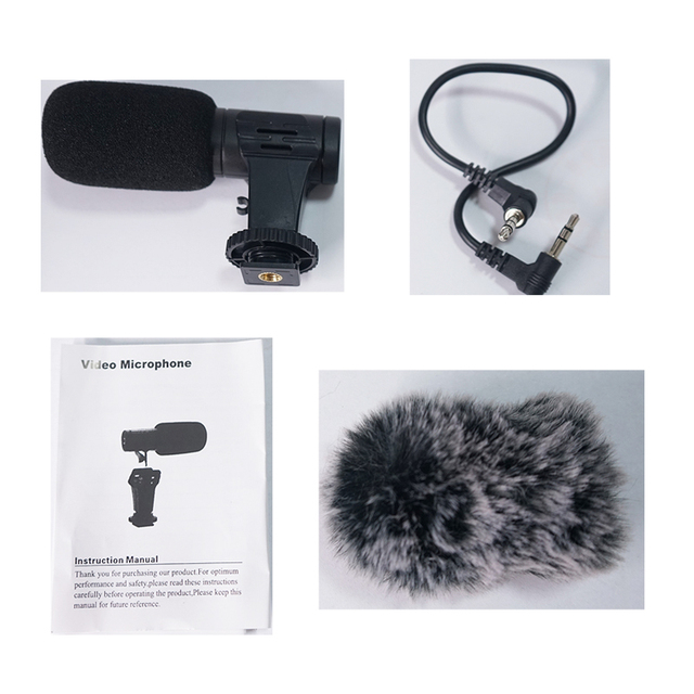 Smartphone Video Vlog Making  Microphone  Camera Wired Microphone for Phone Professional Interview Condenser Microphone