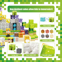 Vente flash - Blocs de construction en plastique magnétique de 2 cm, petits cubes, jouet éducatif STEM Montessori, puzzle pour Minecrafting