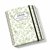 Carnet d'indexation A5 à couverture rigide imprimé floral avec intercalaires, idéal pour les notes d'étudiant et les enregistrements de classification quotidienne