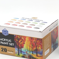 Keep Smiling Art Supplies, ensemble de peinture acrylique non toxique en bouteille en plastique de 60 ml, 12 couleurs, pour la peinture créative et le dessin
