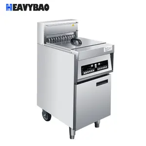 Heavybao – friteuse à puces commerciale, friteuse électrique professionnelle, en acier inoxydable, pour chariot alimentaire