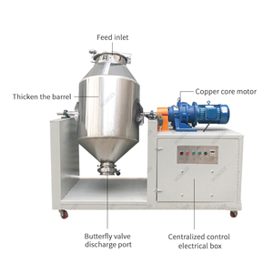Integrated Side Cabinet Double Cone Mixer, Professional Powder Blender with Control <b>Box</b> for Safety and Easy Operation - Product Image 3