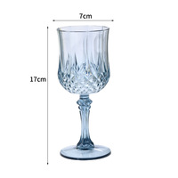 Tasse en plastique grande capacité 200ml violet bleu verre à vin gobelet de bar pour bar fête