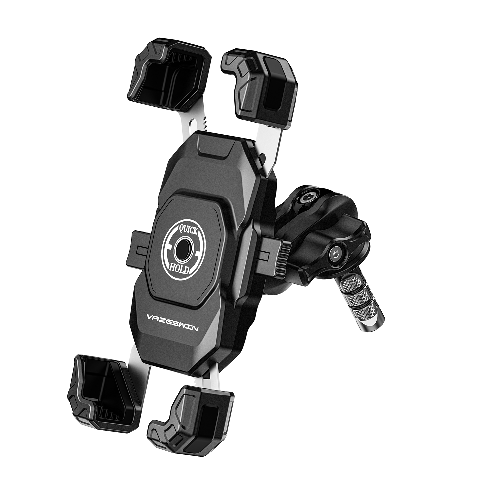 Motorcycle Fork Stem Phone Mount Holder With Vibration Dampener - View #4