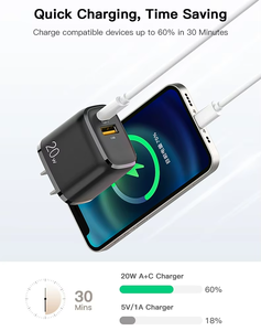 Teléfono <span class=keywords><strong>celular</strong></span> portátil original <span class=keywords><strong>Carga</strong></span> rápida 20W UE EE. UU. Enchufe de pared Cargador Tipo C <span class=keywords><strong>Carga</strong></span> rápida Tipo C Cargador completo Rápido C - Product Image 6