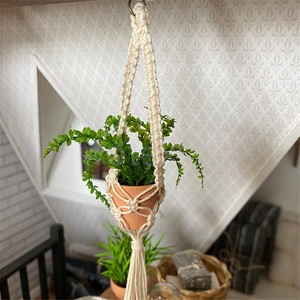 High Quality Rope Twisted Knot Plant Pendant Small <strong>Macrame</strong> Plant Hanger <strong>Mini</strong> Hanging Wall - Product Image 6