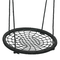 Ensemble de balançoire en toile d'araignée pour enfants de 100 cm de diamètre intérieur/extérieur aire de jeux pour jardin maison-matériau en acier métallique durable