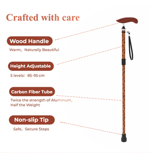 Bastoni da Passeggio Regolabili per Terapia Riabilitativa, Fornitura Diretta dalla Fabbrica, Leggeri e di Lusso per Uomini e Anziani, Formato Compatto - Product Image 4