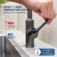 Robinet de cuisine purificateur d'eau 3 en 1 ZOGII homologué CE en acier inoxydable. Robinet d'eau filtrée pour le marché européen et américain, vente en gros