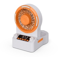Ventilateur carré portable rechargeable à l'énergie solaire avec vitesse de vent réglable pour le camping et le bureau 10000MAH