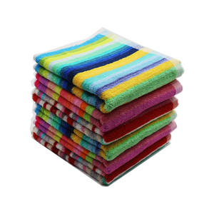 Biodégradable personnalisé 100% coton brodé rayé bleu torchons de cuisine lavable en machine recyclable idéal pour les cuisines occupées - Product Image 5