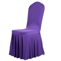 Housse de chaise à volants avec jupe élastique épaissie de qualité supérieure pour hôtel, housse de chaise universelle extensible en spandex pour mariage/fête/banquet
