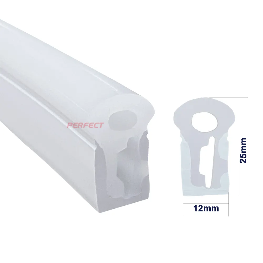 12*25mm Diffuser flexible neon led silicone tube 10MM PCB neon flexible led light strip