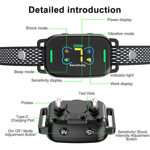 Collar Antiladridos con Pantalla a Color, Impermeable, Recargable, Dispositivo de Entrenamiento para Mascotas, Control de Ladridos para Perros - Product Image 4